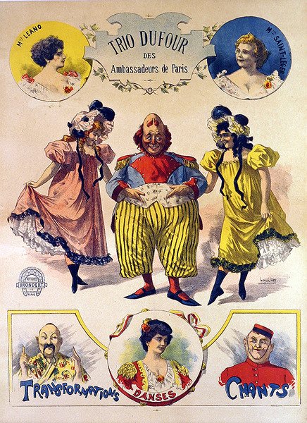 Trio DuFour plakat (farve litografi) af Leon Louis Oury