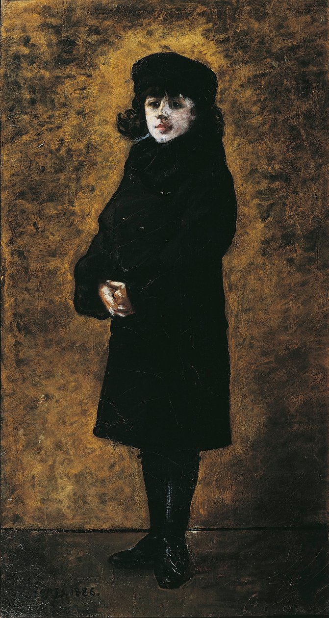 Portræt af Maurice Ravel (1875 - 1937) i en alder af 2 af Leon Louis Tanzi