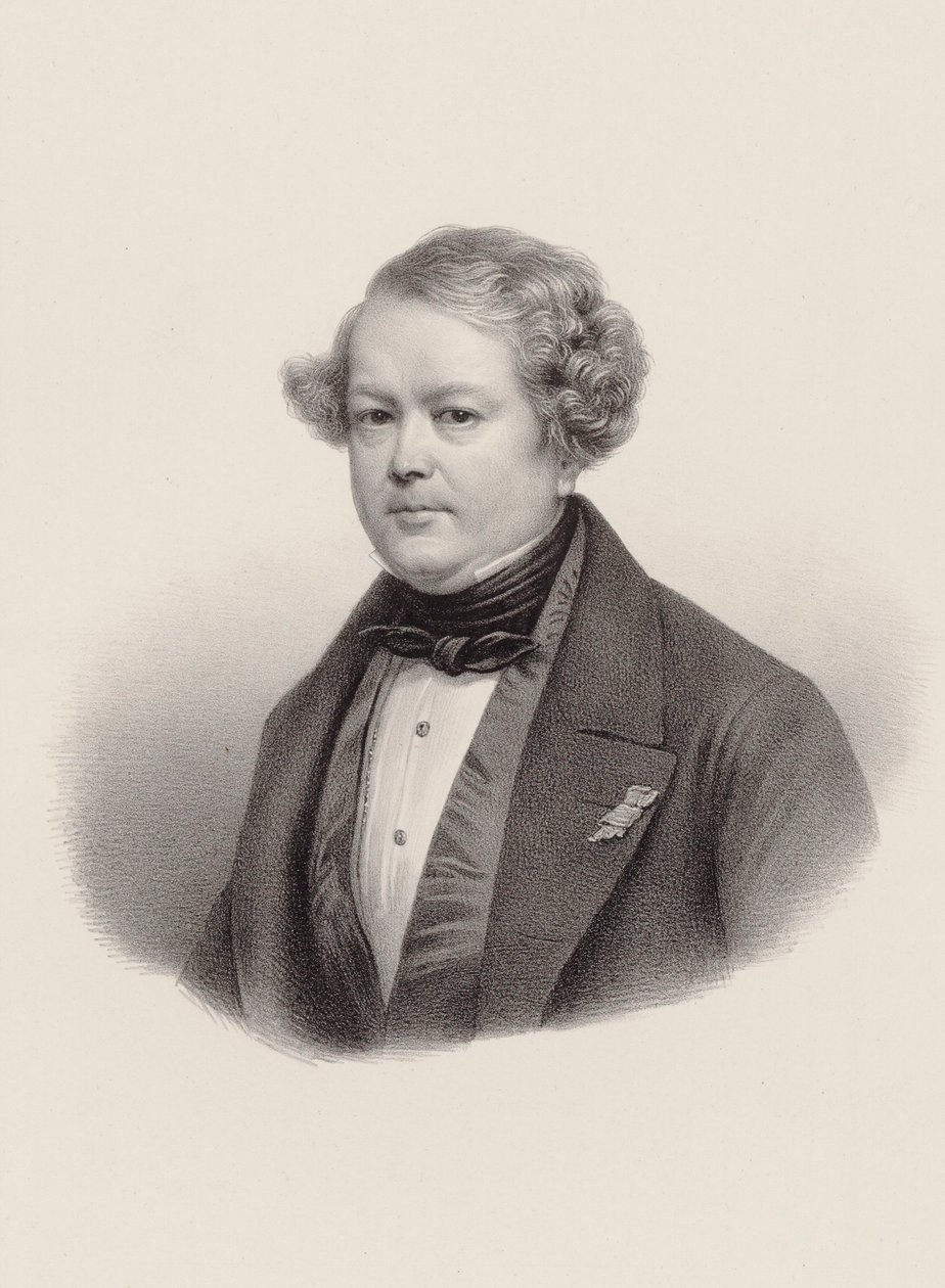 Portræt af komponisten Auguste-Mathieu Panseron 1796-1859, 1850. af Leon Noel