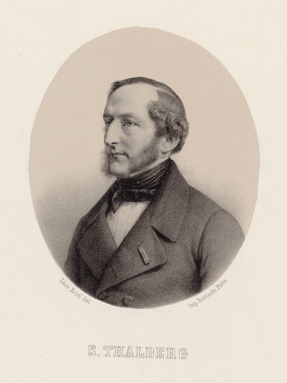 Portræt af pianisten og komponisten Sigismund Thalberg 1812-1871, ca 1860. af Leon Noel
