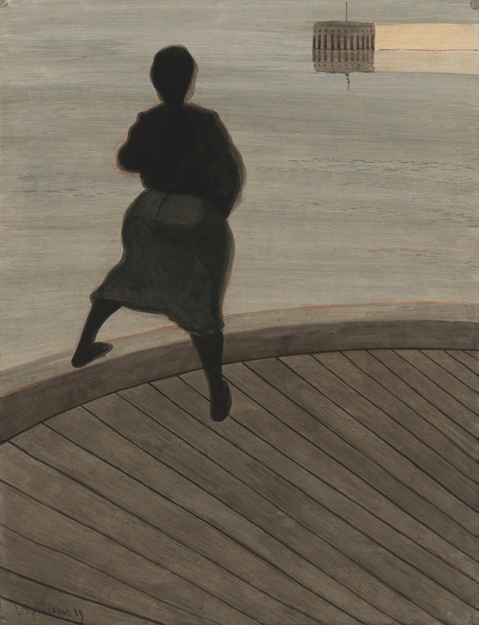 Fiskerkvinde på molen af Leon Spilliaert