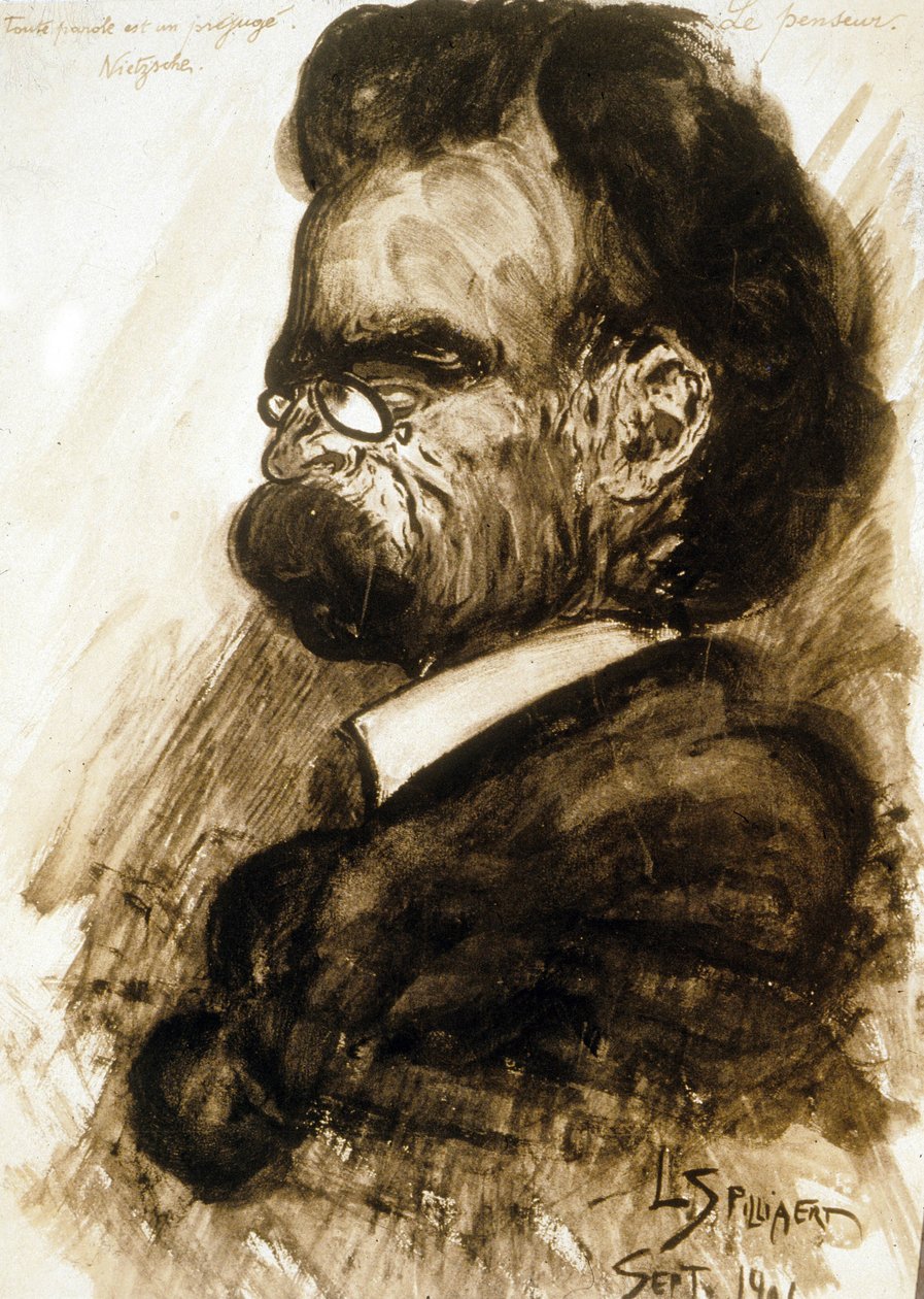 Friedrich Nietzsche (1844-1900) tysk filosof og digter gouache og blæk fra Kina af Leon Spilliaert 1901 af Leon Spilliaert