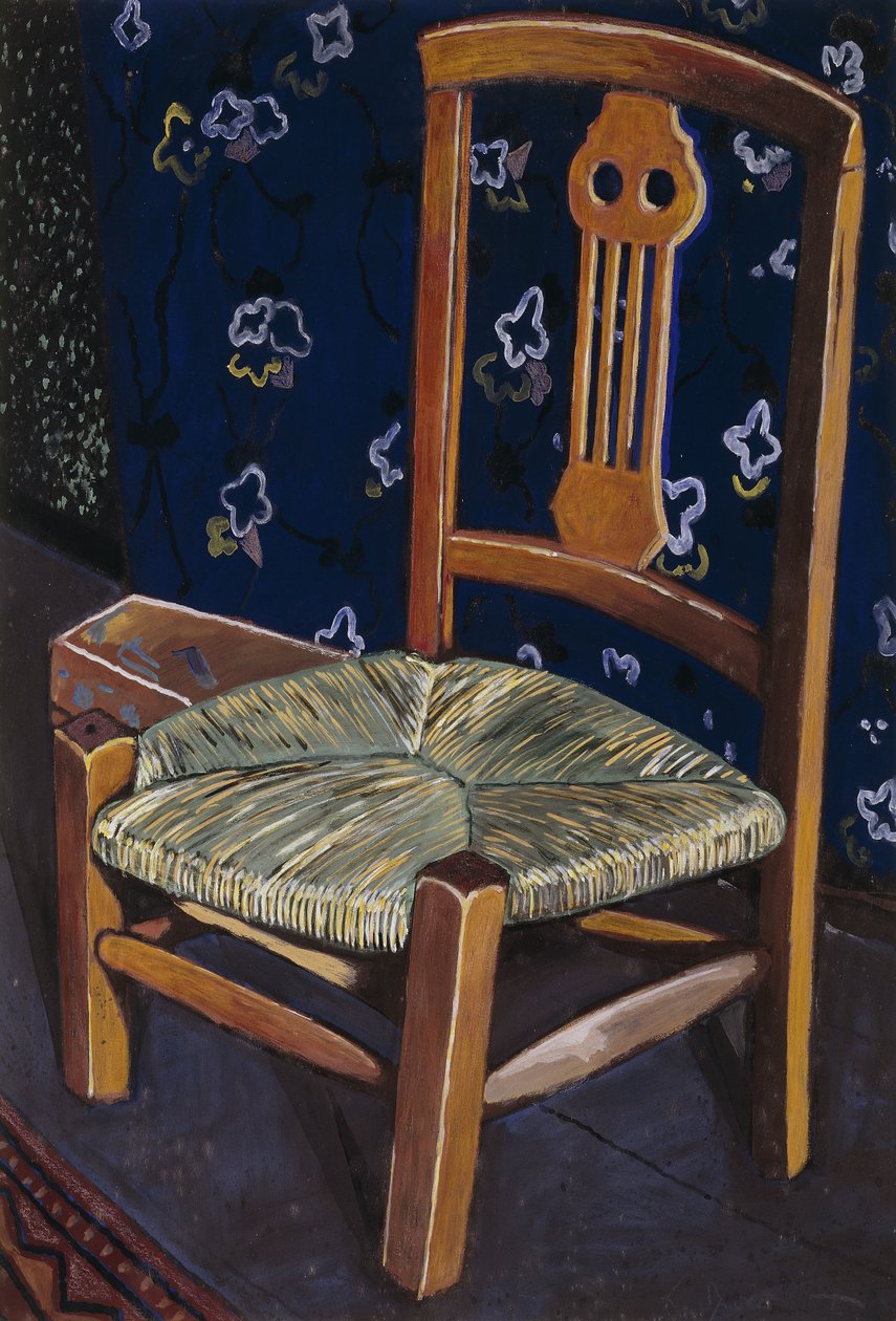Madeleines stol; La Chaise de Madeleine - Madeleines stol, ca. 1925 (gouache på kort) af Leon Spilliaert