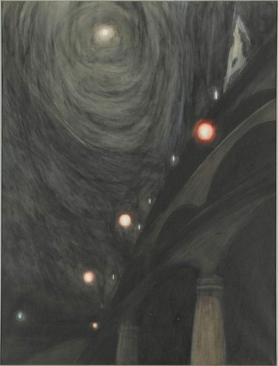 Måneskin og lys, ca. 1909. af Leon Spilliaert