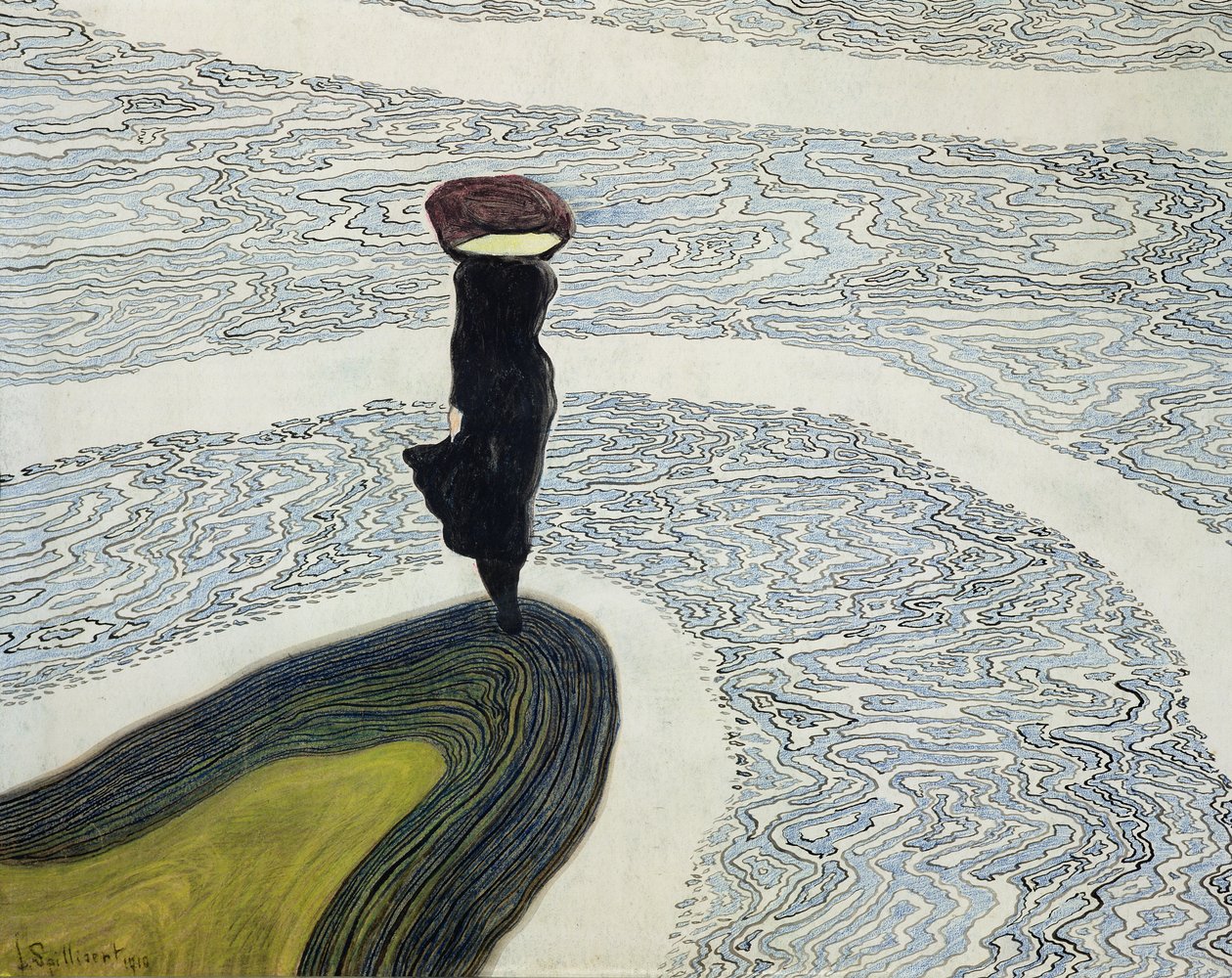 Kvinde ved kystlinjen af Leon Spilliaert