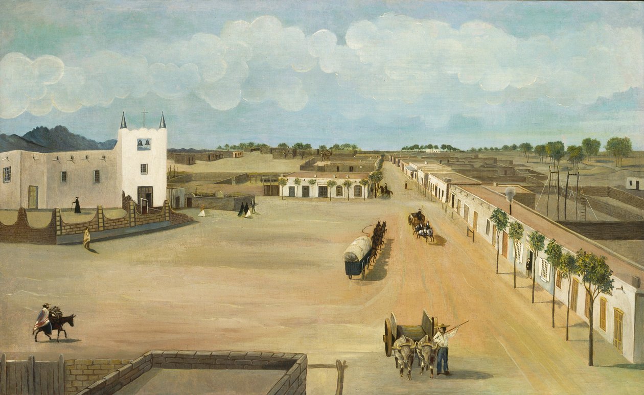 Gamle Mesilla Plaza af Leon Trousset
