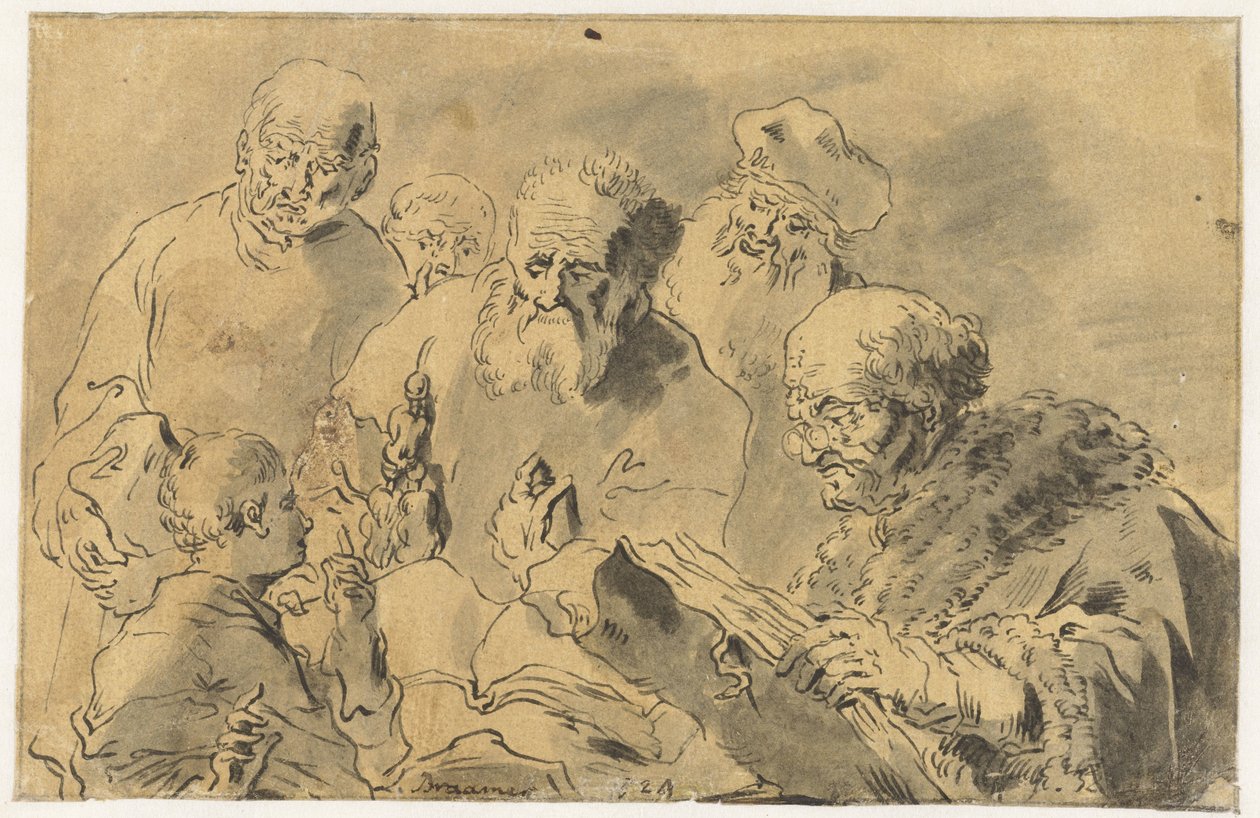 Kristus og de skriftkloge af Leonaert Bramer