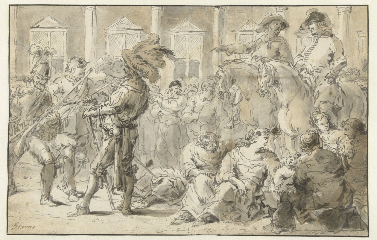 Delfts milits af Leonaert Bramer