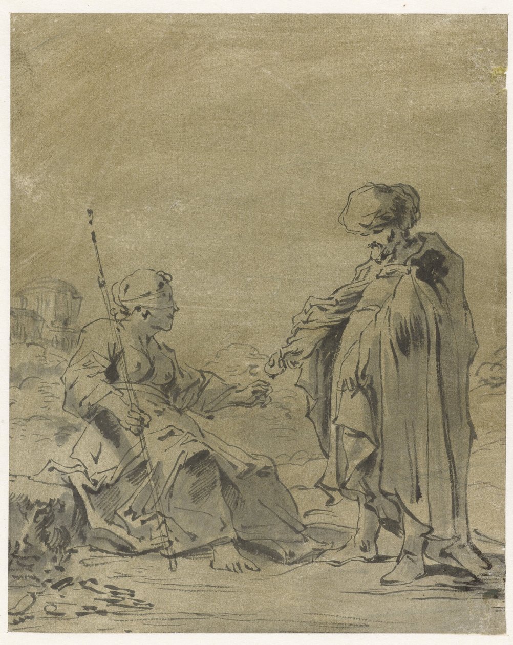Juda N Tamar af Leonaert Bramer