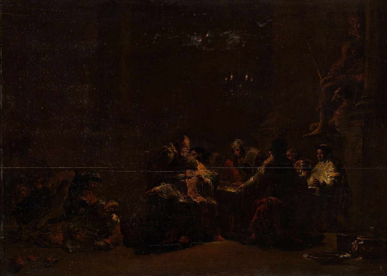 Pashur, der slår Jeremias i templet af Leonaert Bramer