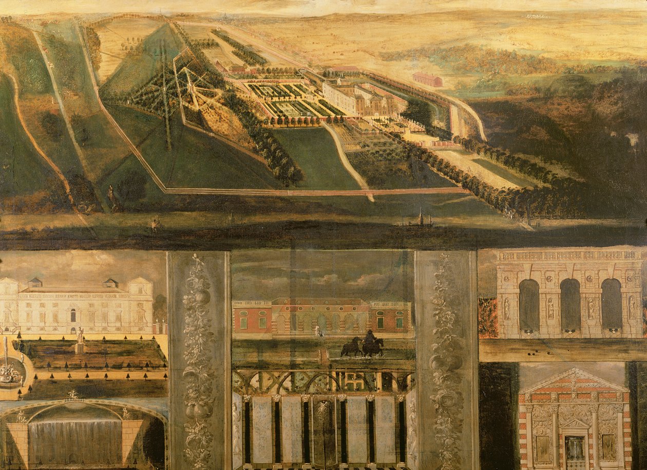 Topografisk visning af Wilton, ca. 1710 af Leonard Knyff