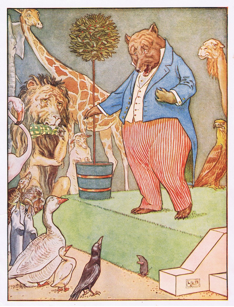 Og bjørnen sang en sentimental luft, illustration fra 