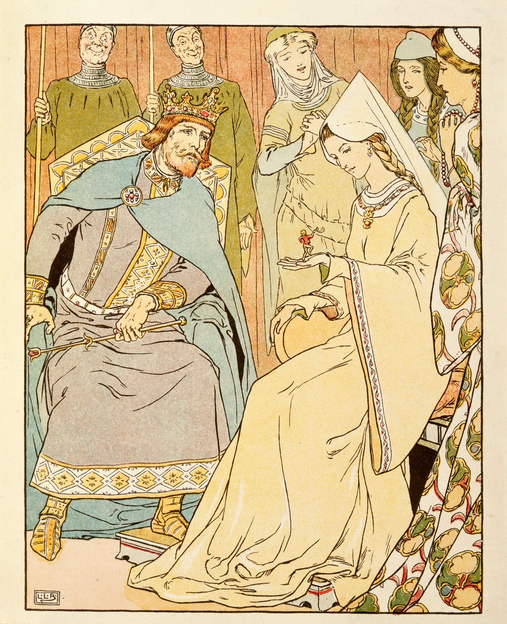 Illustration fra Tom Thumb af Leonard Leslie Brooke