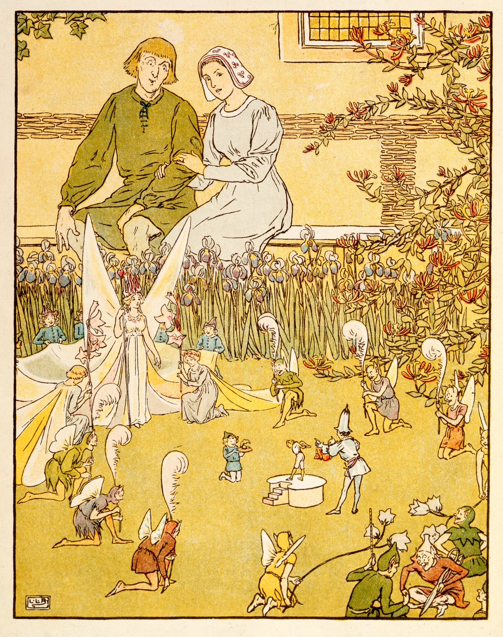Illustration fra Tom Thumb af Leonard Leslie Brooke