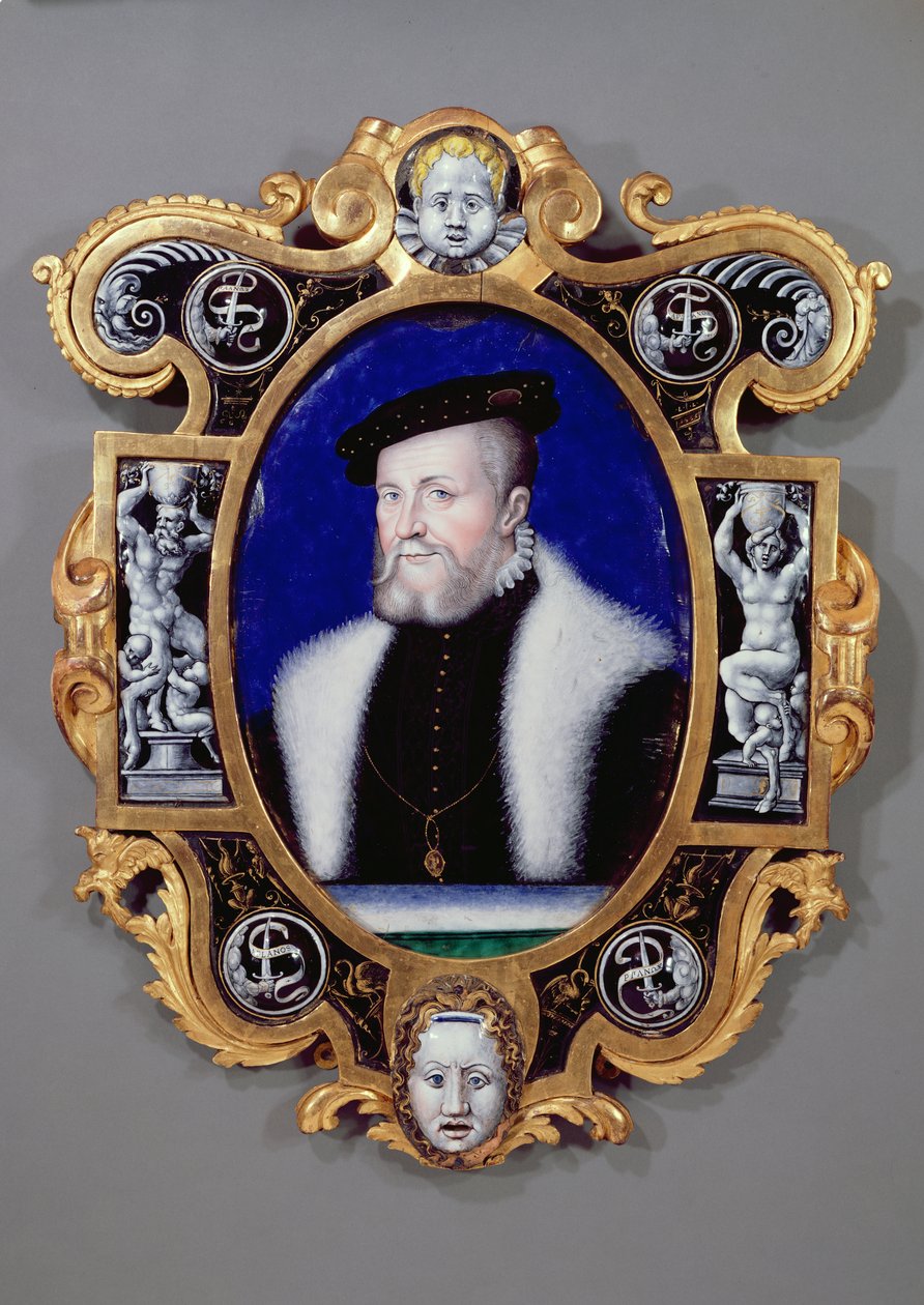 Portræt af Anne, første hertug af Montmorency (1493-1567) 1556 (olie på emalje) af Leonard Limosin