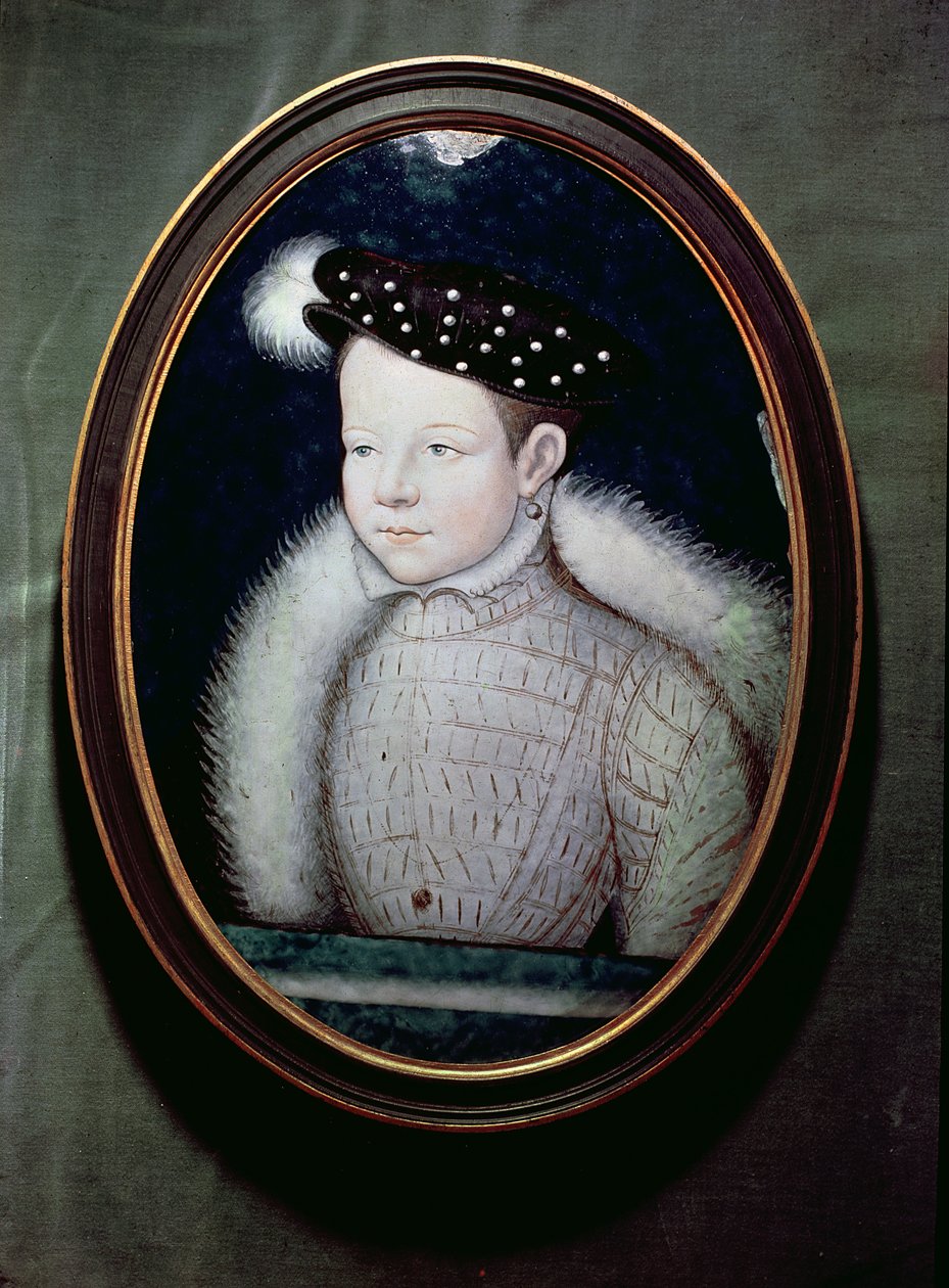 Portræt af Frans II (1544-60) som Dauphin af Frankrig, ca. 1560 (olie på emalje) af Leonard Limosin