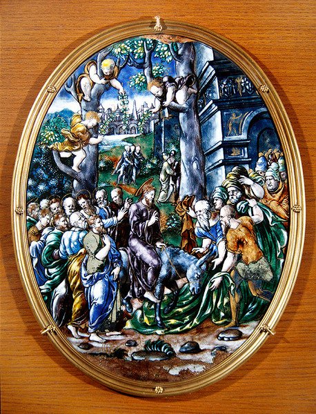 Kristi indtog i Jerusalem, 1557 (malet emalje) af Leonard Limosin
