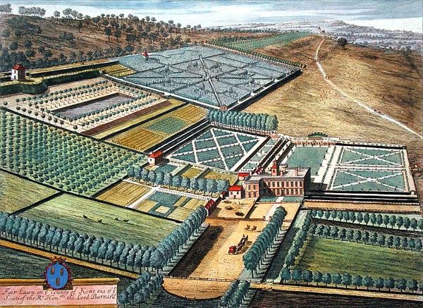 Fair Lawn i amtet Kent graveret af Johannes Kip (ca. 1652-1722) (gravering) af Leonard (after) Knyff
