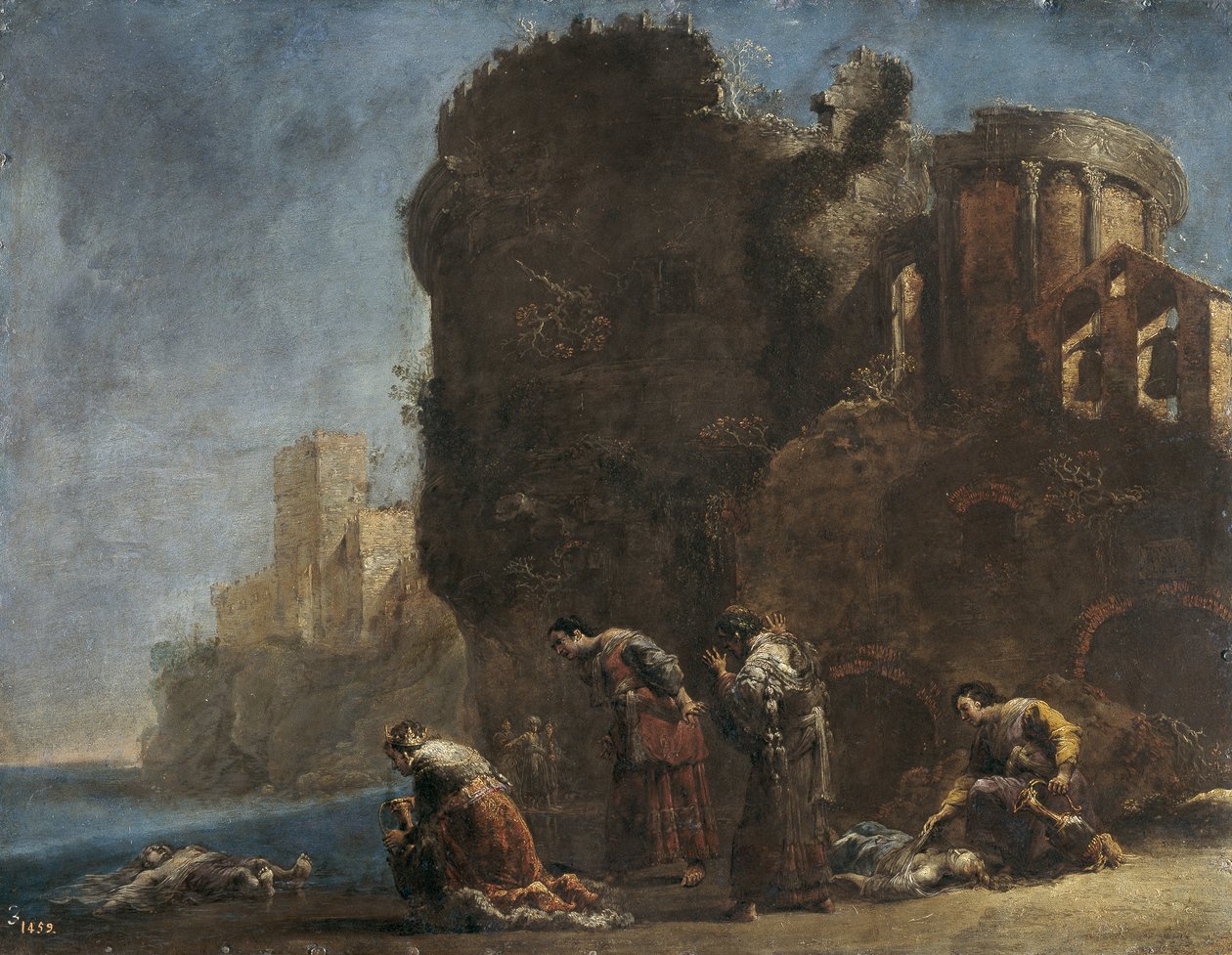 Hecuba-sorg, c.1630 af Leonard Bramer