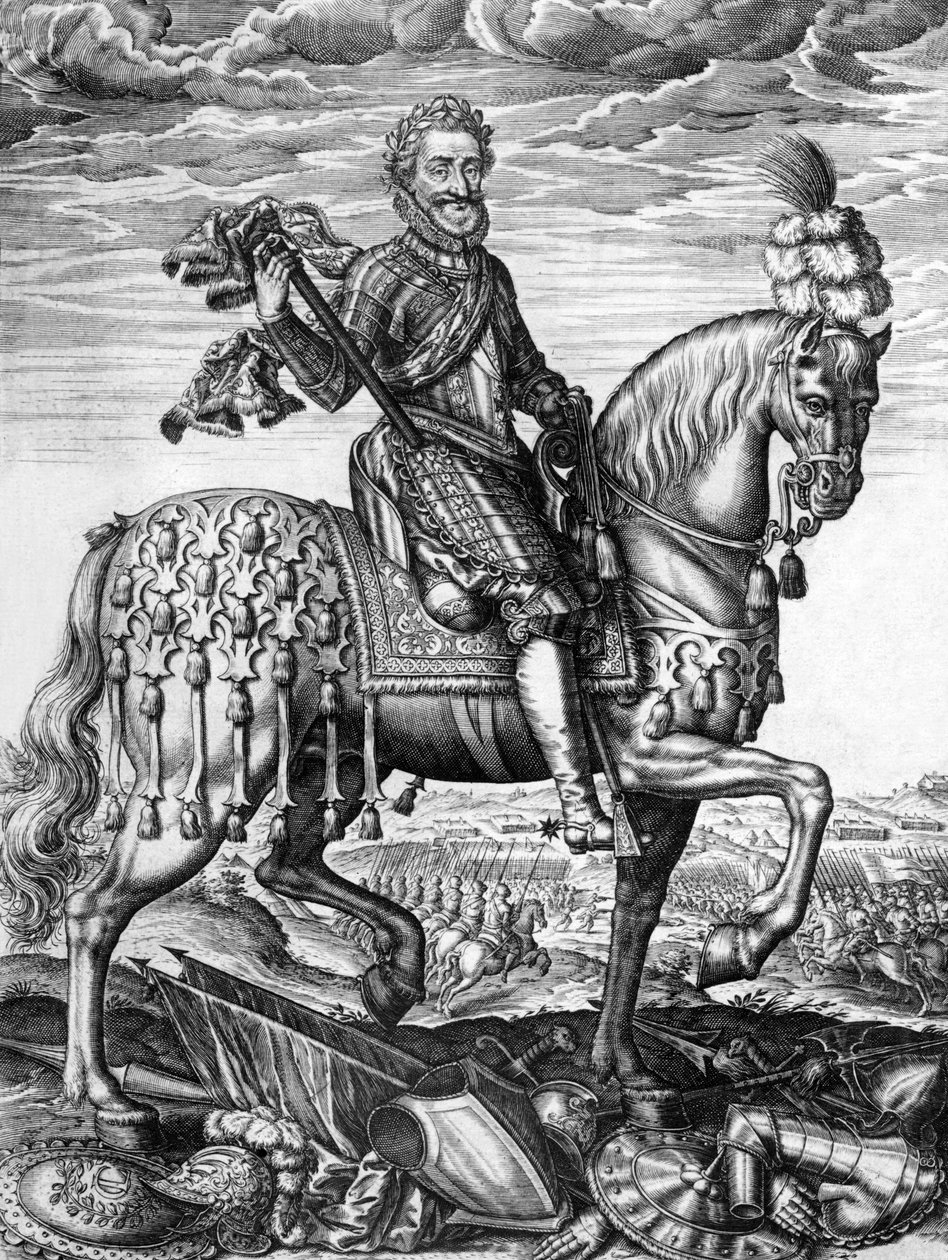 Henri IV (1553-1610) fransk konge i 1589-1610, gravering af Leonard Gaultier af Leonard Gaultier