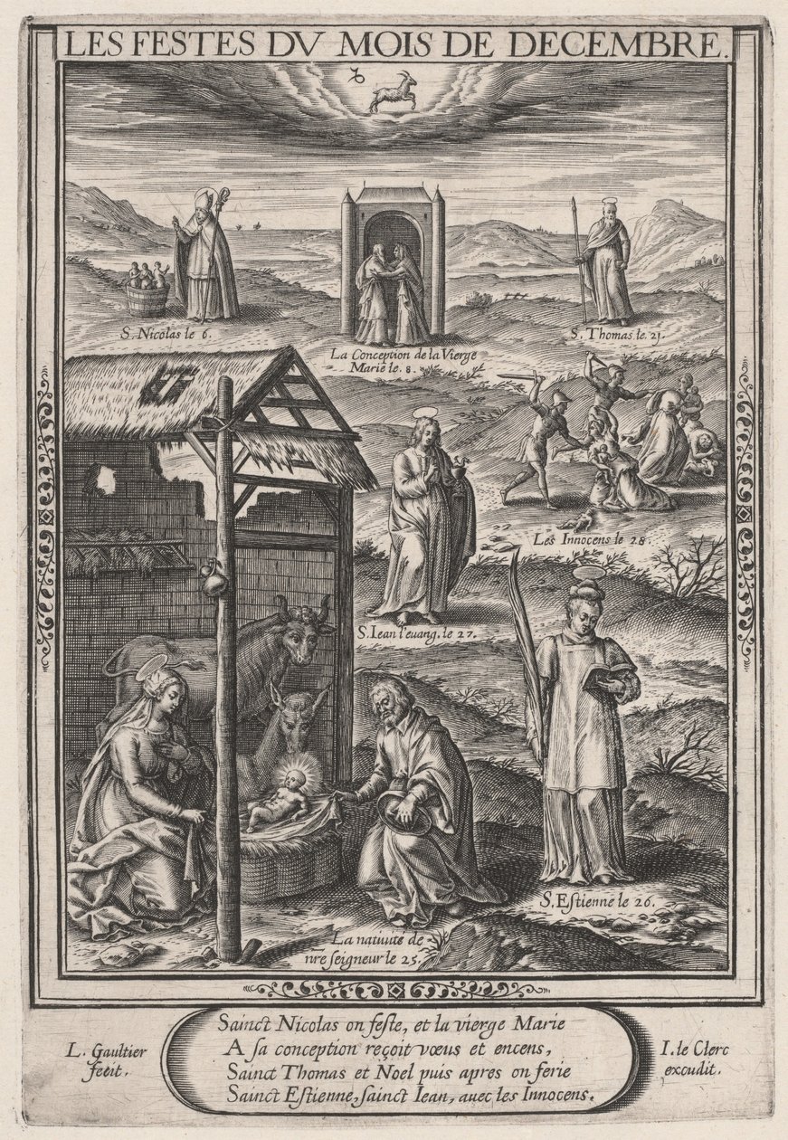 December helligdage (december: Fødselen) af Leonard Gaultier