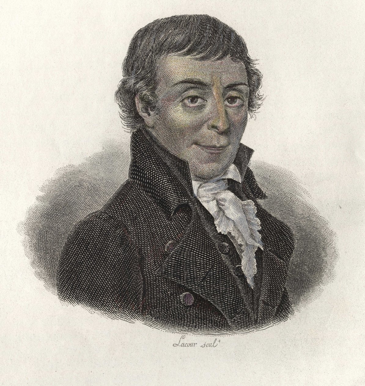 Portræt af Abbe Gaultier (1746-1818), professor og metodolog i fransk almen uddannelse. I "" Portrætter af nyttige mænd"" af Leonard Gaultier