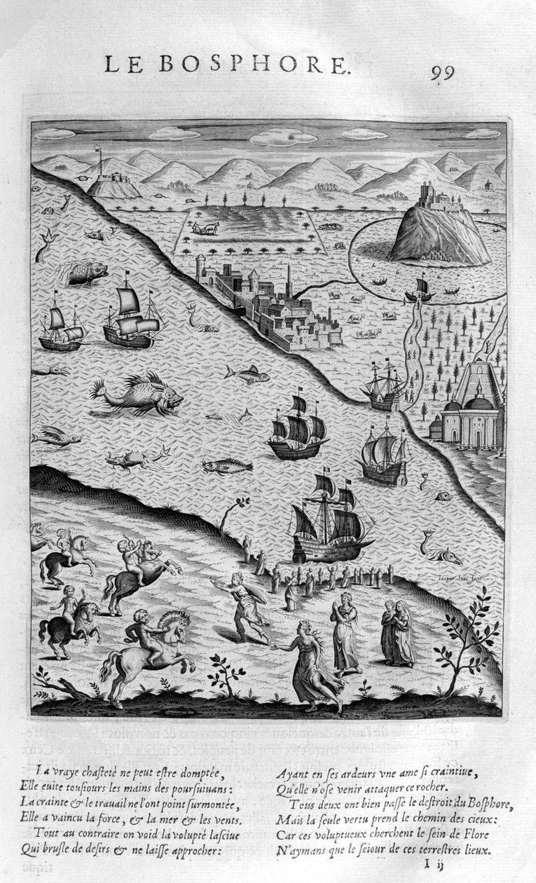 Bosporus eller Bosporus, 1615 af Leonard Gaultier