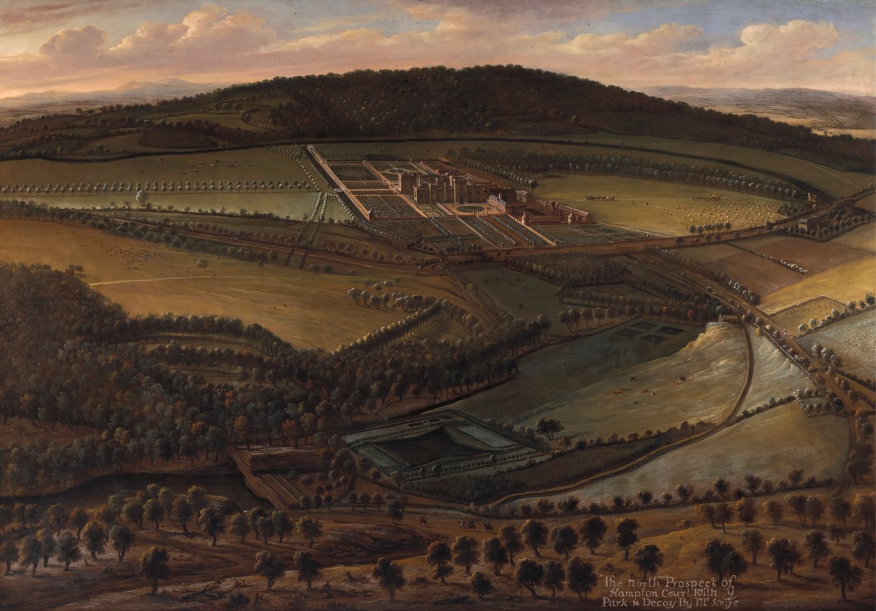 The North Prospect of Hampton Court, Herefordshire af Leonard Knyff