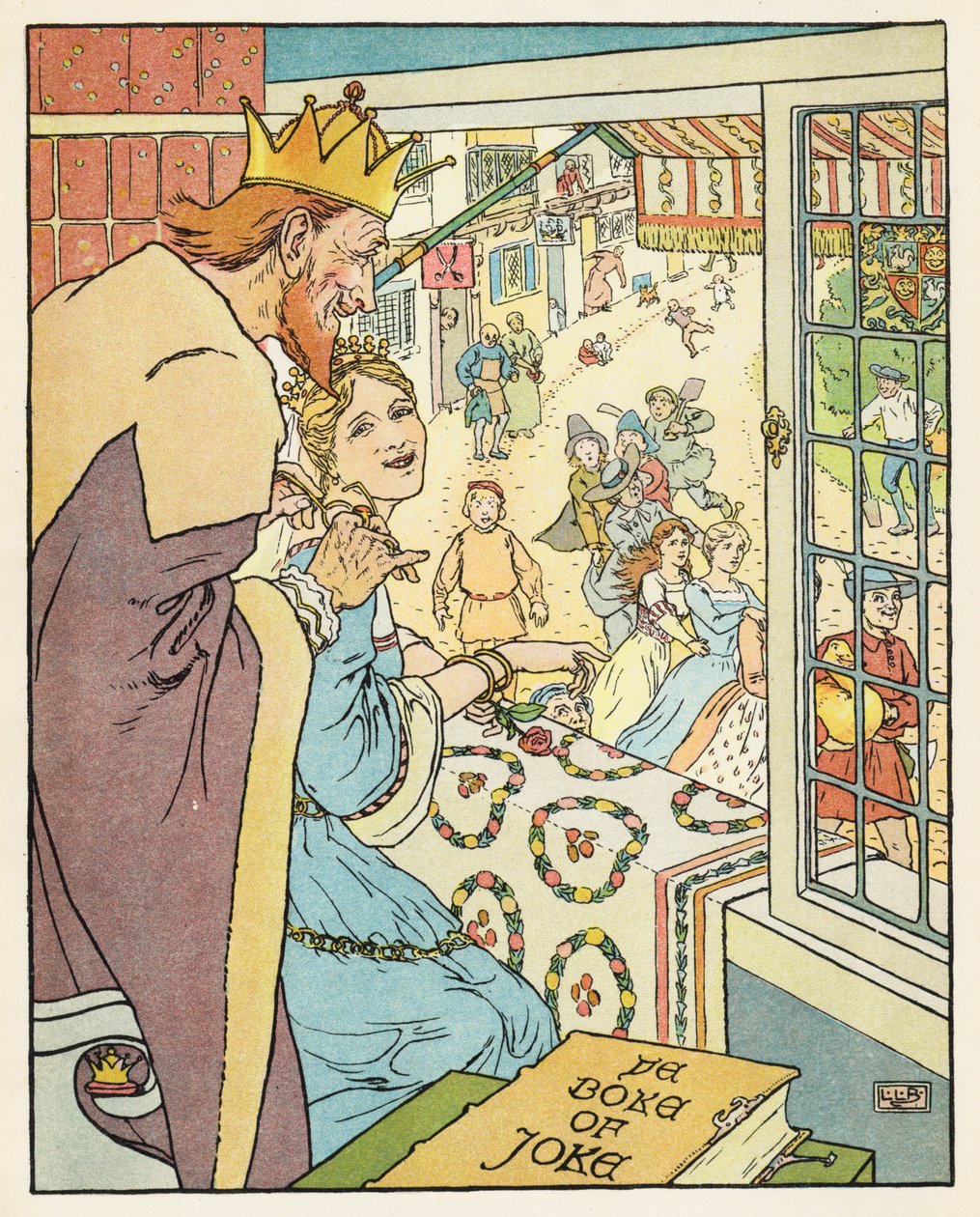 Den gyldne gås (farvelitografi) af Leonard Leslie Brooke