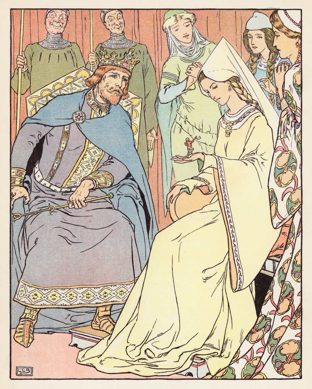 Tom Thumb (farvelitografi) af Leonard Leslie Brooke