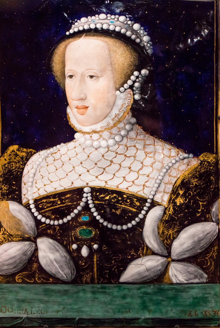 Eleonora af Habsburg, Limoges,1560 (Emalje på kobber) af Leonard Limosin