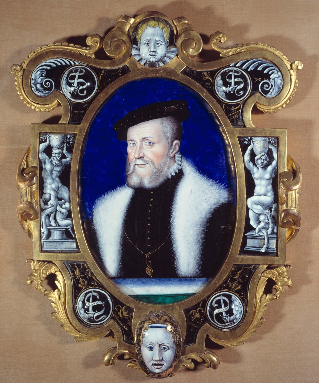 Portræt af Anne de Montmorency Connetable (1493-1567). Maleri af Leonard Limosin (1505-1577) af Leonard Limosin