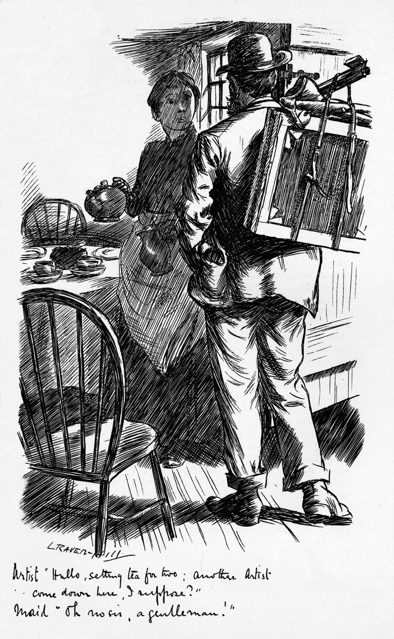 Åh nej Sir A Gentleman, c1899 af Leonard Raven Hill