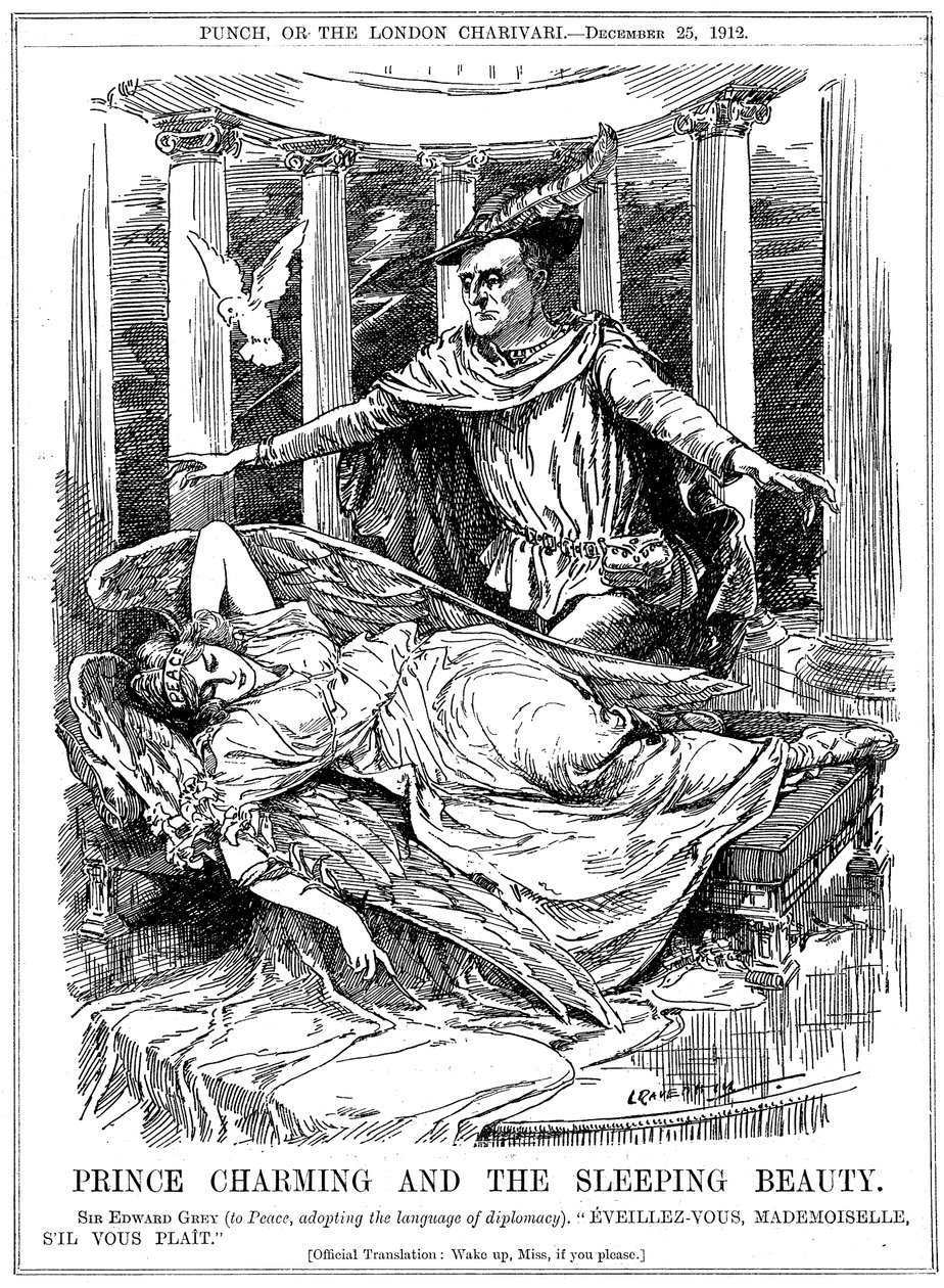 Prince Charming and the Sleeping Beauty, 1912 af Leonard Raven Hill