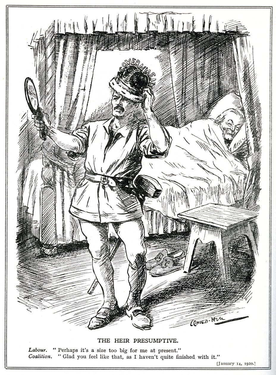 Udfordringen til Lloyd George og koalitionsregeringen fra Labour, januar 1920 af Leonard Raven Hill