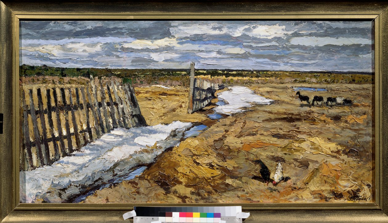 Aprilsol (aprilsol) - Maleri af Leonard Viktorovich Turzhansky (Tourjansky) (1875-1945), olie på lærred - russisk kunst, landskab slutningen af ​​det 19.-begyndelsen af ​​det 20. århundrede - M Kroshitsky Art Museum, Sevastopol (Ukraine) af Leonard Viktorovich Turzhansky