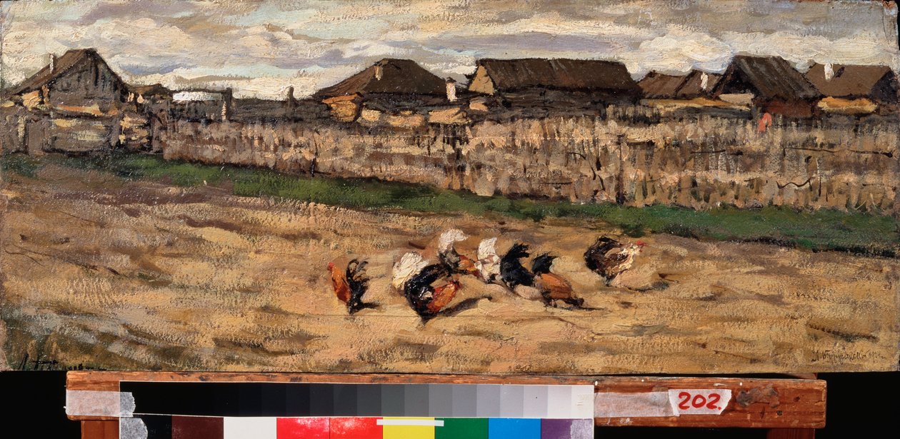 Spring Wind - Kunstværk af Leonard Viktorovich Turzhansky (Tourjanski) (1875-1945), olie på pap af Leonard Viktorovich Turzhansky