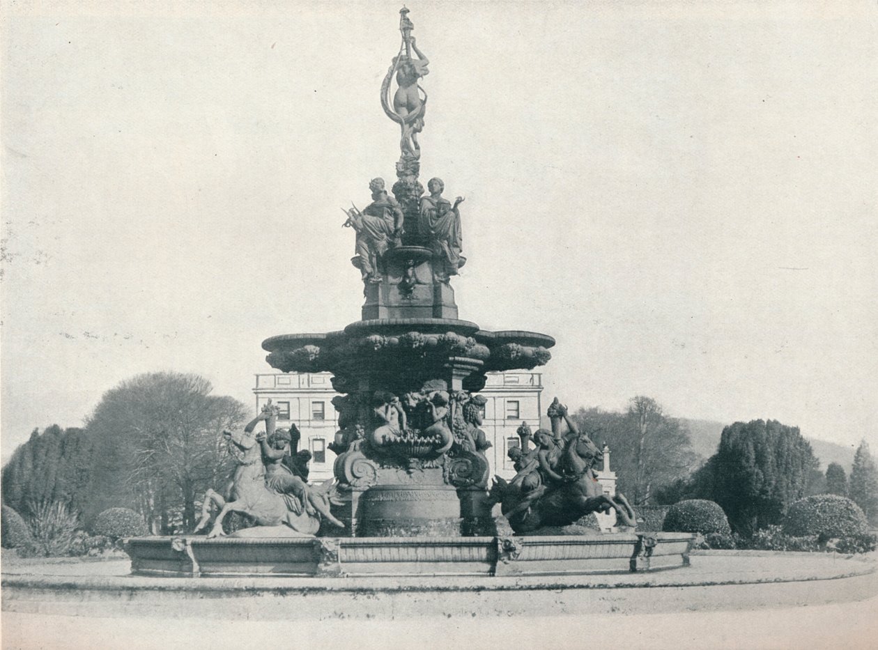 Springvand ved Curraghmore, sædet for den mest ærede. Marquess af Waterford, c1915 af Leonard Willoughby
