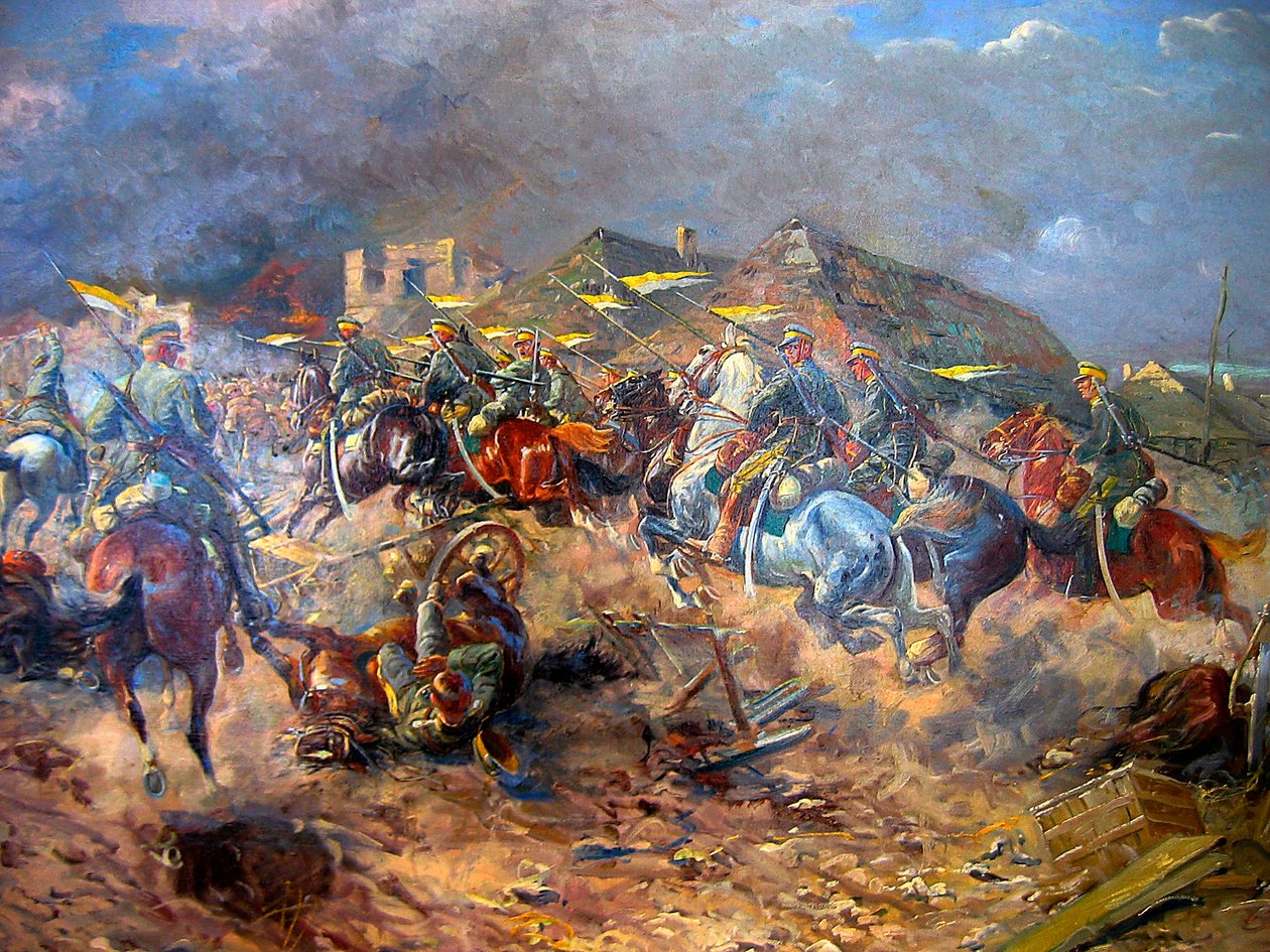 Angreb af polske uhlanere på bolsjevikker nær Sloutsk, 1919