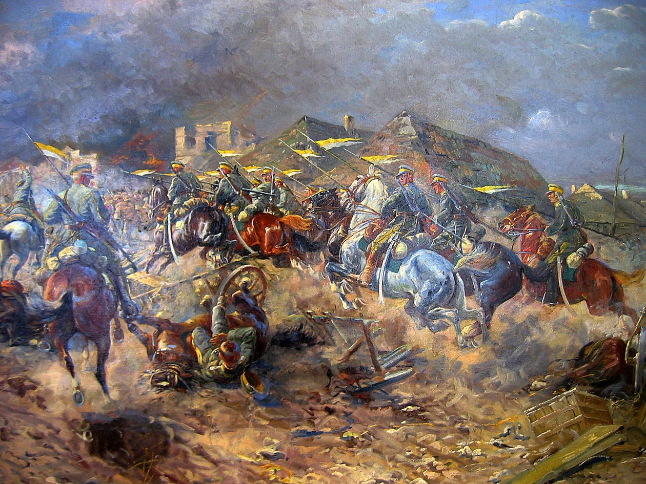 Angreb af polske uhlanere på bolsjevikker nær Sloutsk 1919, 1920 af Leonard Winterowski