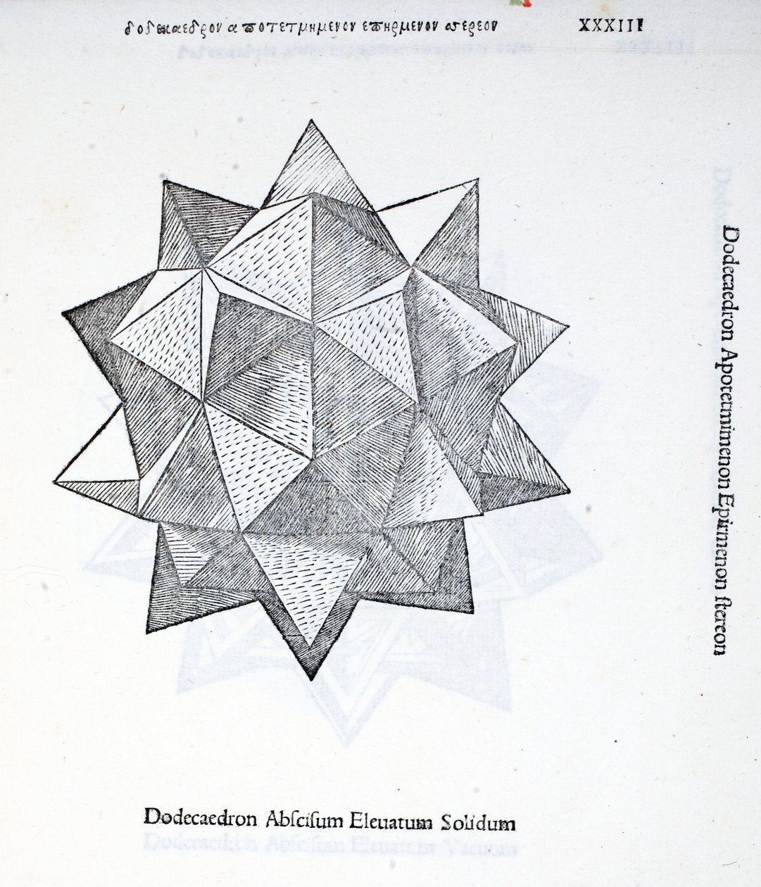 Et forhøjet solidt dodekaeder, illustration fra 