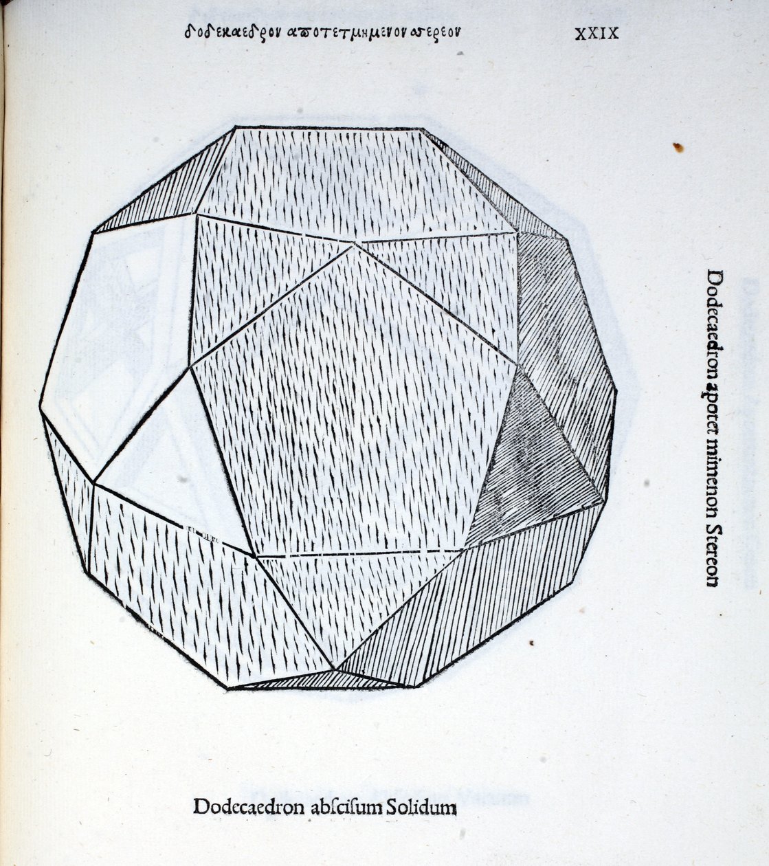 Dodecaedron abscisum solidum, illustration fra "Divina Proportione" af Luca Pacioli (ca.1445-1517), oprindeligt udgivet. Venedig, 1509 af Leonardo da Vinci