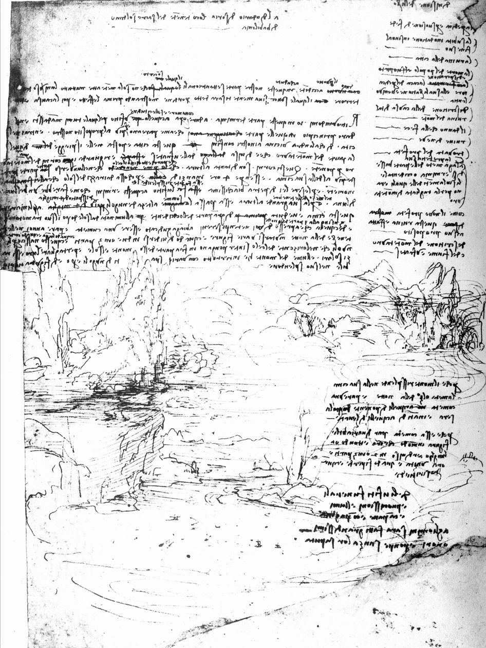 Fol.145v-a, side fra Da Vincis notesbog af Leonardo da Vinci
