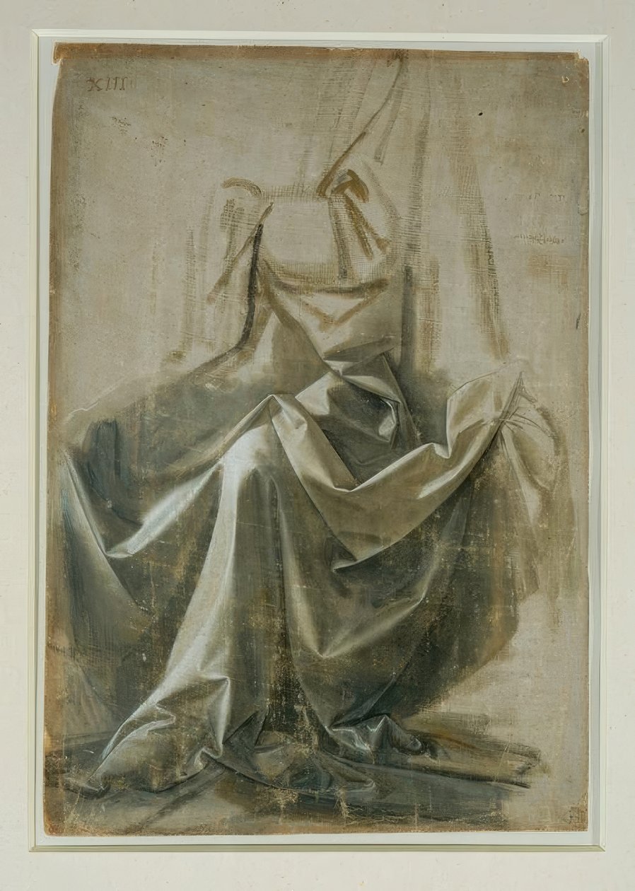Kjolestudie af en siddende figur af Leonardo da Vinci