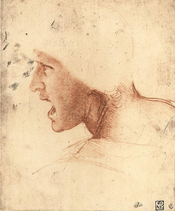 Chef for en kriger af Leonardo da Vinci