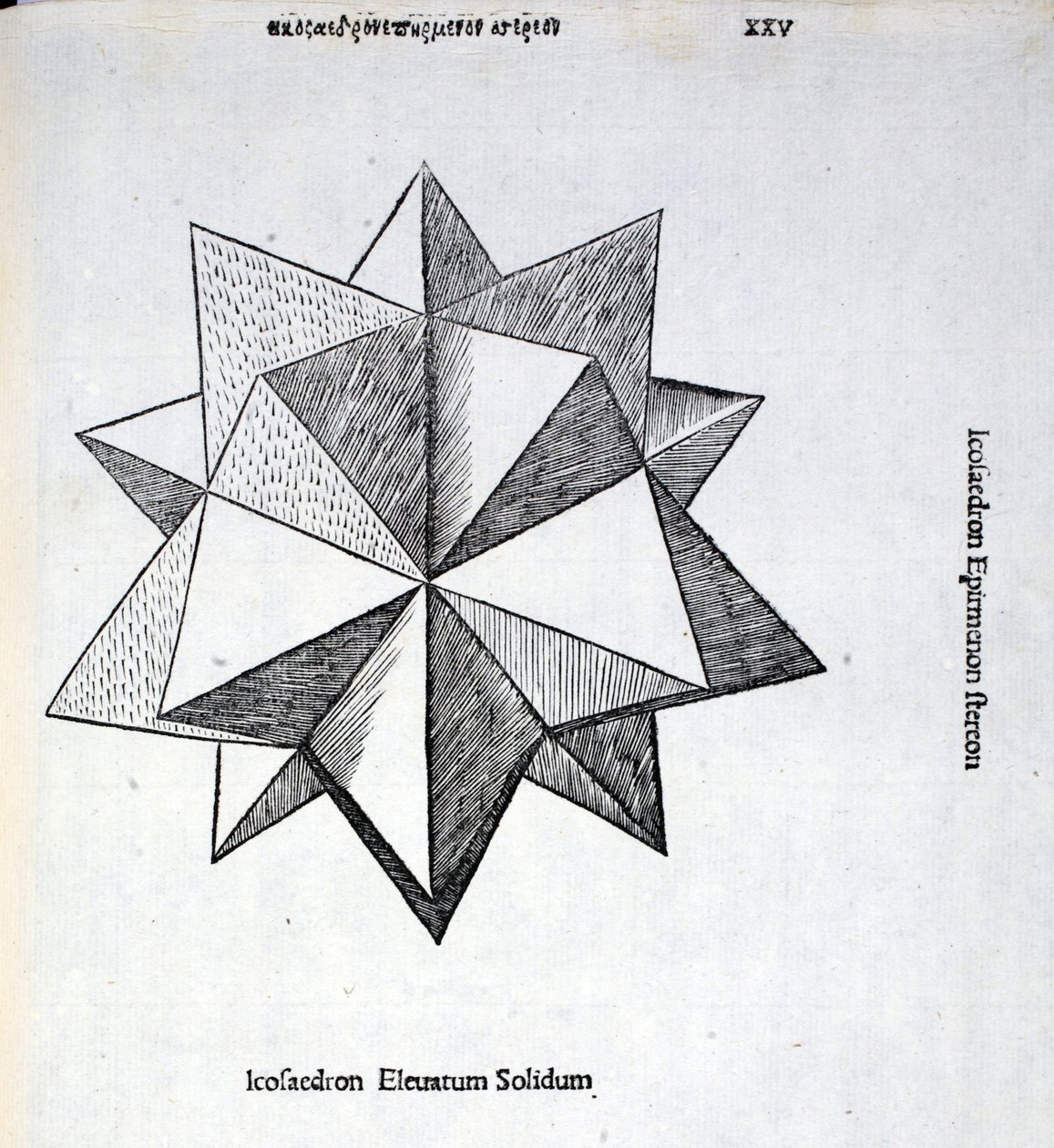 Icosaedron forhøjet solidus, illustration fra 