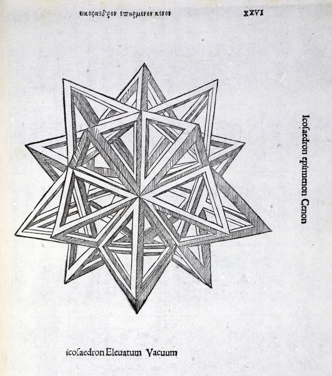 Icosaedron forhøjet vakuum, illustration fra 