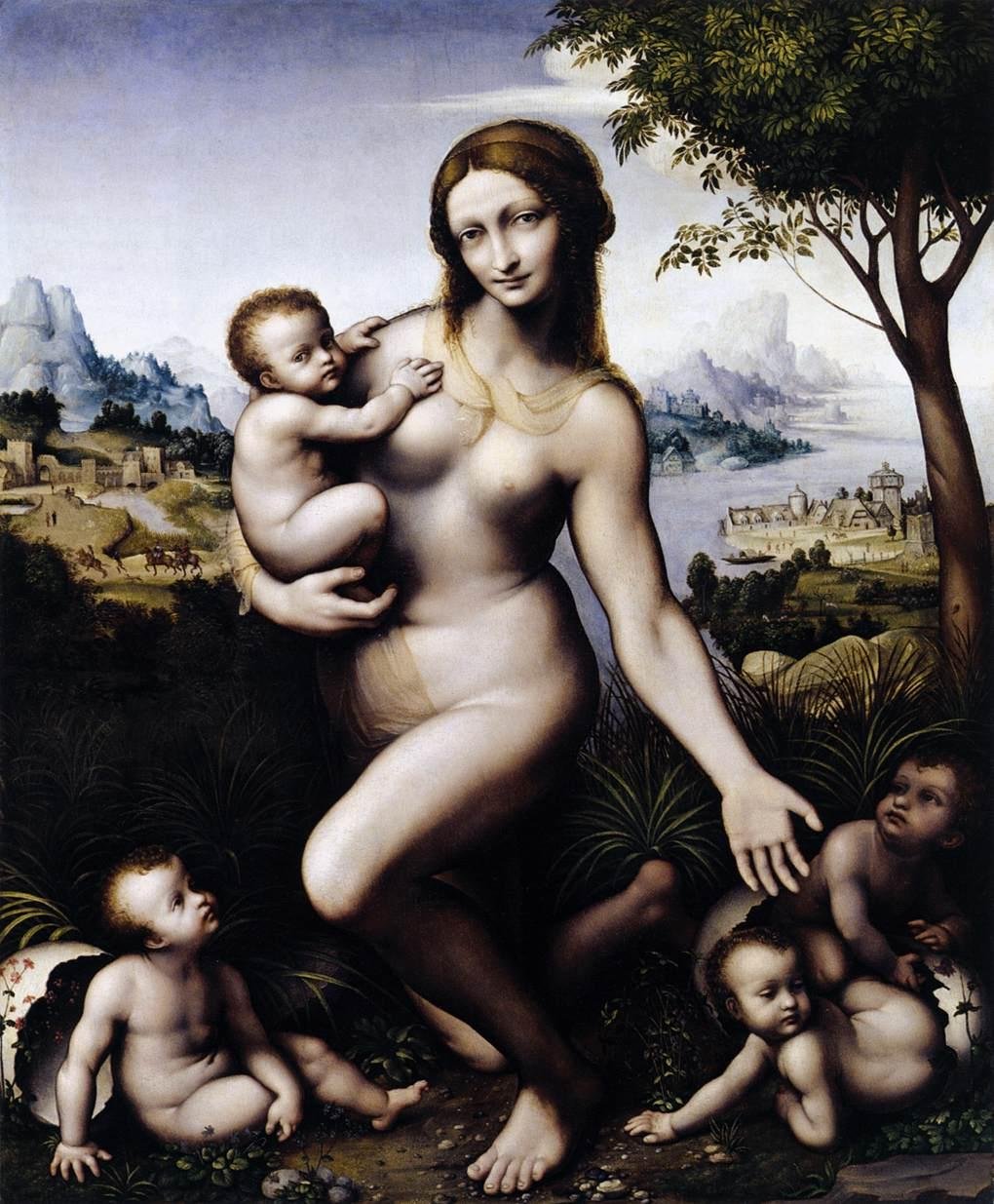 Leda og hendes børn af Leonardo da Vinci