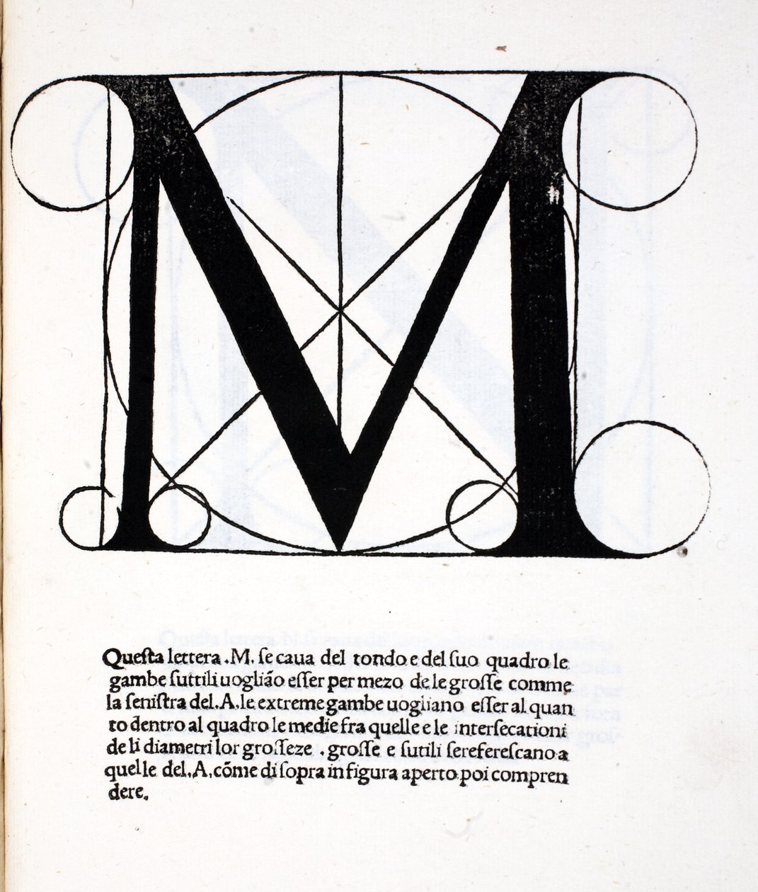 M, illustration fra "Divina Proportione" af Luca Pacioli (ca. 1445-1517), oprindeligt udgivet. Venedig, 1509 af Leonardo da Vinci