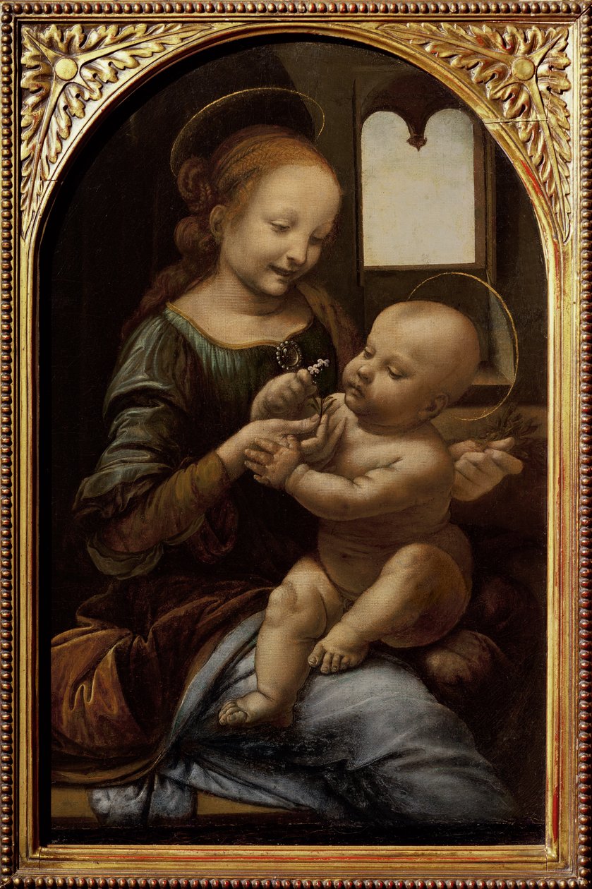 Madonna med en blomst, eller Madonna Benois, ca. 1478 af Leonardo da Vinci